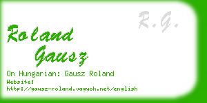 roland gausz business card